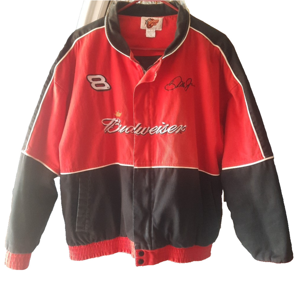 VTG 90's Winners Circle Dale Earnhardt Jr #8 Budweiser Jacket Men's Sixe XL READ